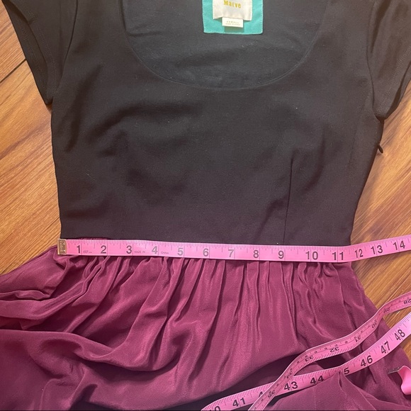 Anthropologie Maeve Color Block Silky Maxi Dress sz XS - Picture 10 of 14